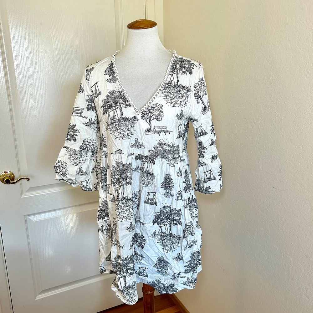 Shabby Chic Black and White Dress